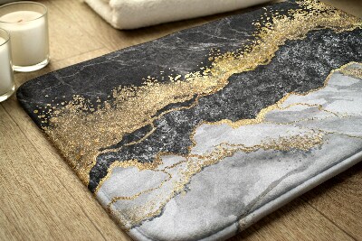 Bathroom mat Golden marble