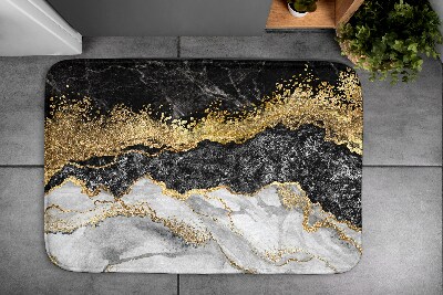 Bathroom mat Golden marble