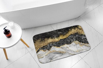 Bathroom mat Golden marble