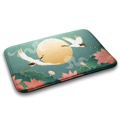 Bathmat Birds flowers