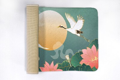 Bathmat Birds flowers