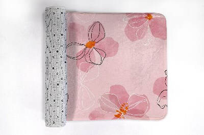 Bathmat Pink flowers