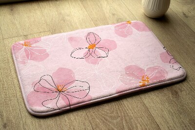 Bathmat Pink flowers