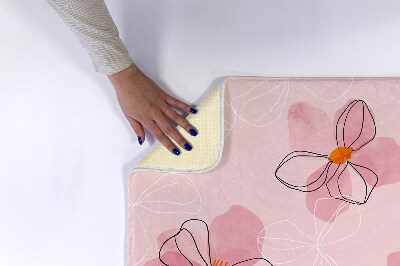 Bathmat Pink flowers