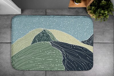 Bathroom rug Geometric landscape