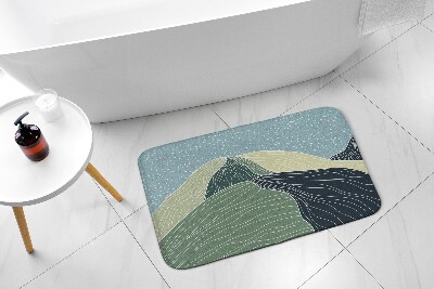 Bathroom rug Geometric landscape