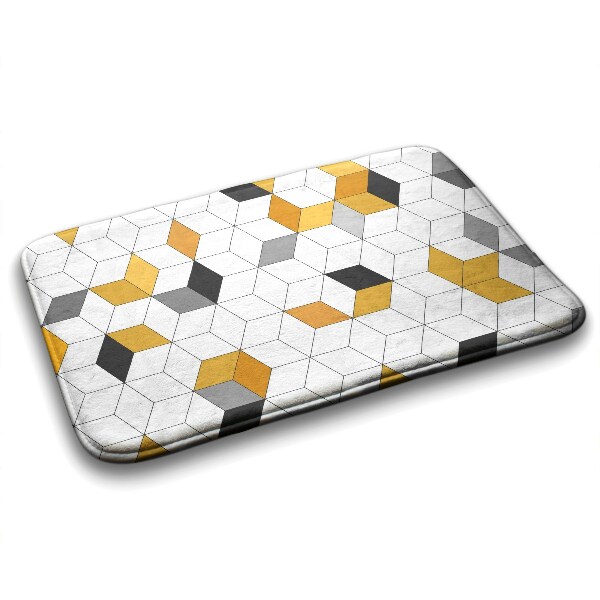 Bathroom carpet Geometric cubes