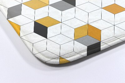 Bathroom carpet Geometric cubes