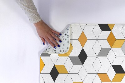 Bathroom carpet Geometric cubes