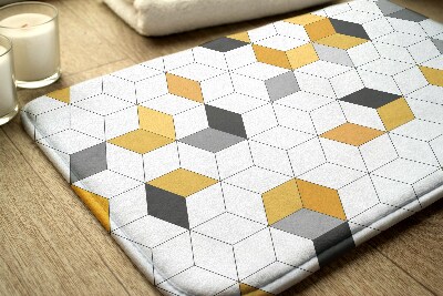 Bathroom carpet Geometric cubes