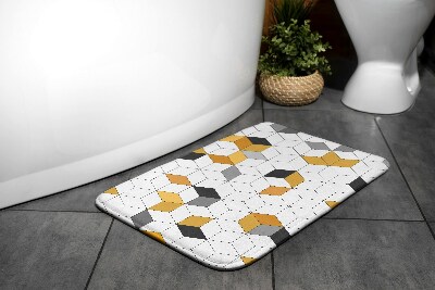 Bathroom carpet Geometric cubes