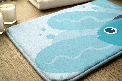 Bath rug Blue fish