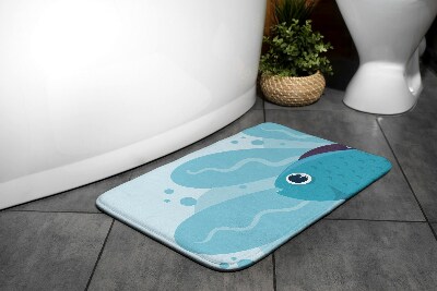 Bath rug Blue fish