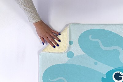 Bath rug Blue fish