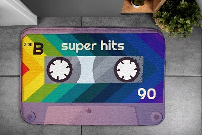 Bathmat Retro cassette rainbow