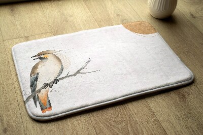 Bath mat Bird on a branch