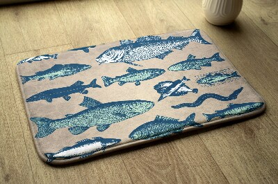 Bathmat Fish pattern