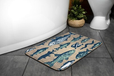 Bathmat Fish pattern