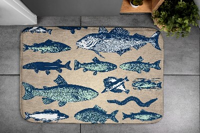 Bathmat Fish pattern