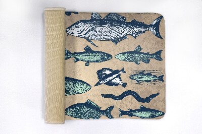 Bathmat Fish pattern