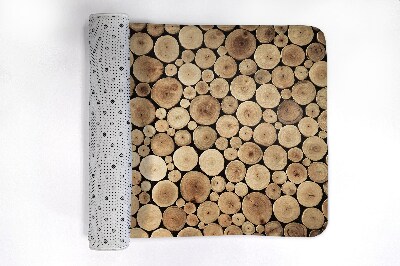 Bathroom rug Wooden logs