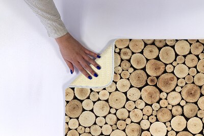 Bathroom rug Wooden logs