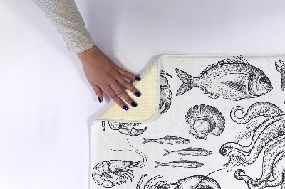 Bath mat Sea animals