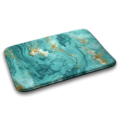 Bathroom carpet Turquoise marble