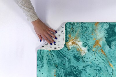 Bathroom carpet Turquoise marble