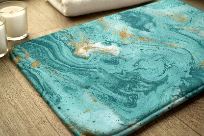 Bathroom carpet Turquoise marble