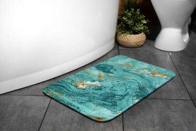 Bathroom carpet Turquoise marble