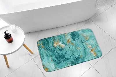 Bathroom carpet Turquoise marble