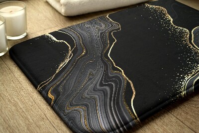 Bath mat Black marble