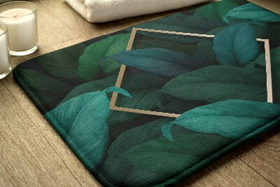 Non slip shower mat Tropical leaves