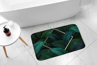 Non slip shower mat Tropical leaves