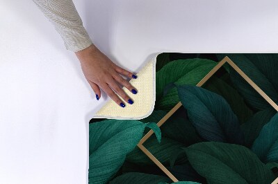 Non slip shower mat Tropical leaves