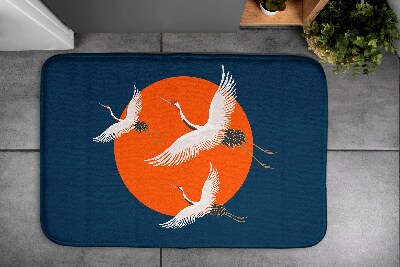 Bathmat Japanese crane