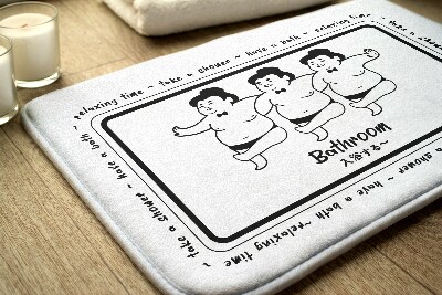 Bath mat Sumo players