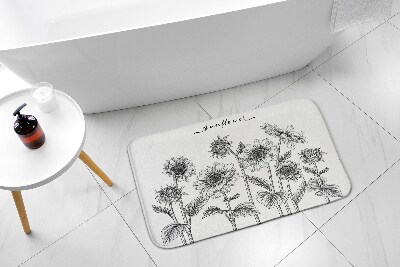 Bath mat Sunflowers flowers