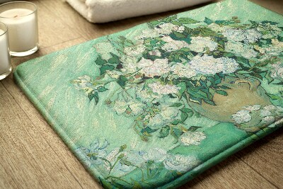 Bathroom rug Van gogh roses