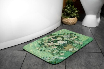 Bathroom rug Van gogh roses