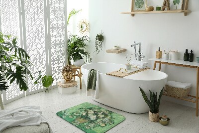 Bathroom rug Van gogh roses
