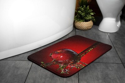 Bathroom rug Red apple