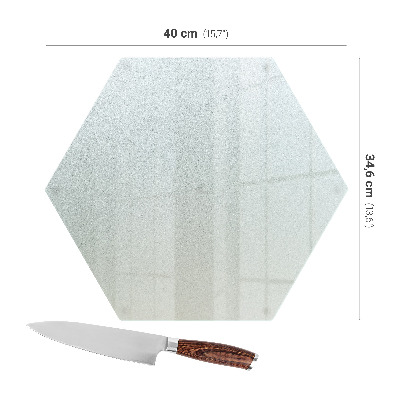 Chopping board Hexagonal frosted glass