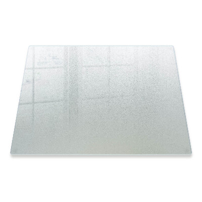 Glass chopping board in a rectangular semi-transparent design