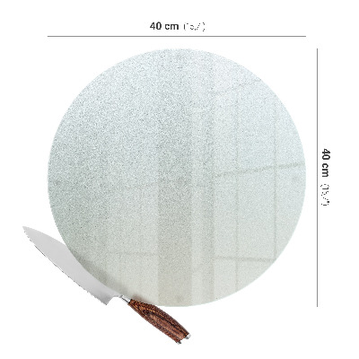 Chopping board glass with a round frosted surface