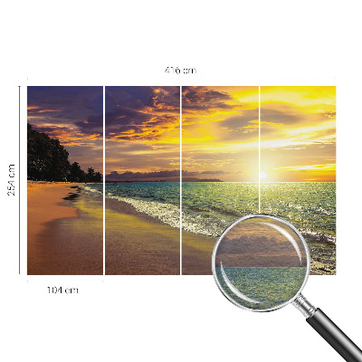 Wall mural Beach at sunset