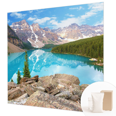 Wall mural for living room Blue lake