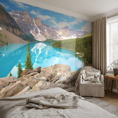 Wall mural for living room Blue lake