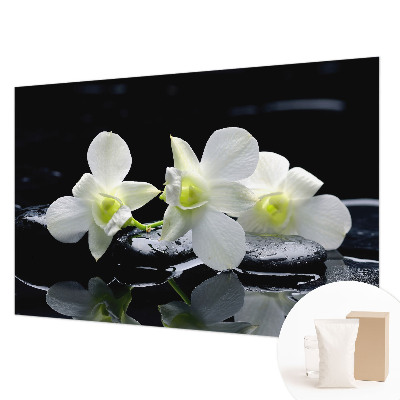 Bedroom wall mural wallpaper Flowers and stones